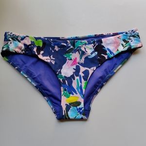 Milea Floral Bikini Swimsuit Bottom Size 14 Blue New